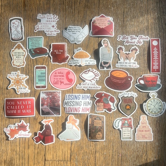 Taylor Swift Other - Taylor Swift Vinyl Sticker Lot - 30 Stickers